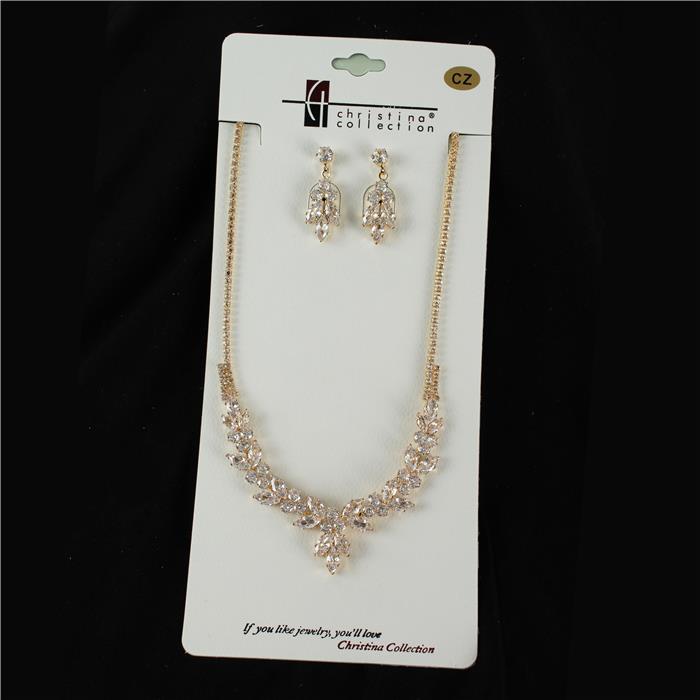 Cubic Zirconia Necklace Set Ddflimport Wholesale Fashion Jewelry