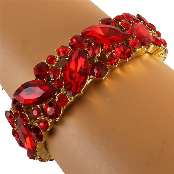 Crystal Leaves Stretch Bracelet Ddflimport Wholesale Fashion