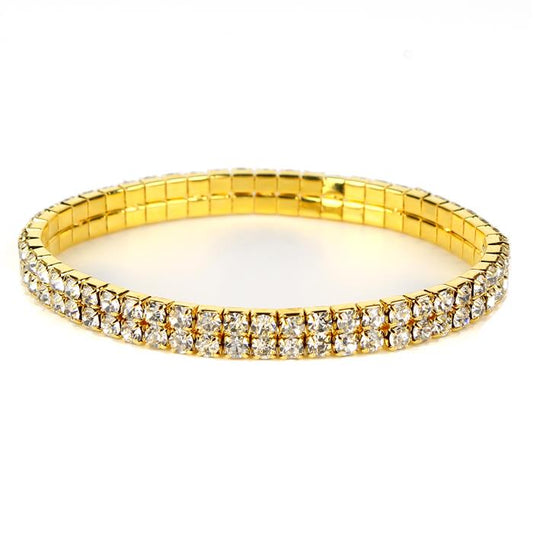 Rhinestone 2 Line Bracelet