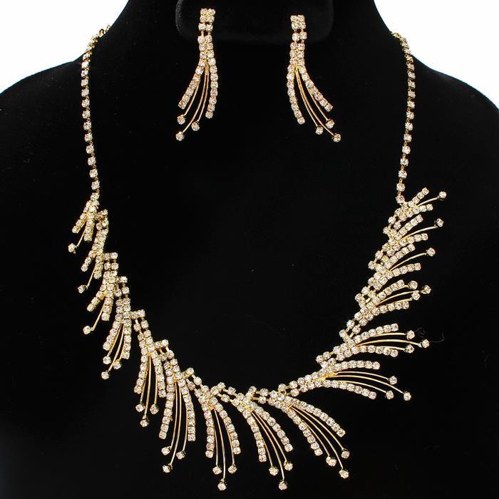 Rhinestone Necklace Set