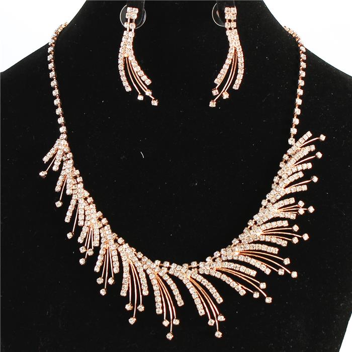 Rhinestone Necklace Set