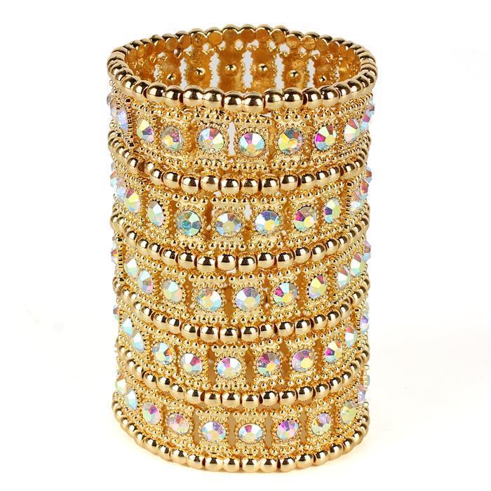 Crystal Metal Stretch Bracelet