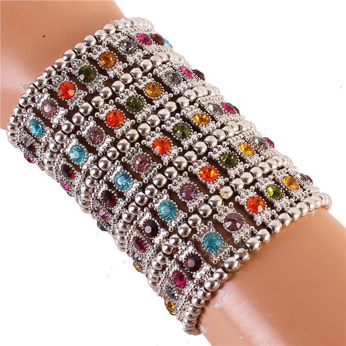 Crystal Metal Stretch Bracelet