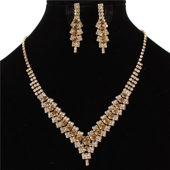 Rhinestone Necklace Set