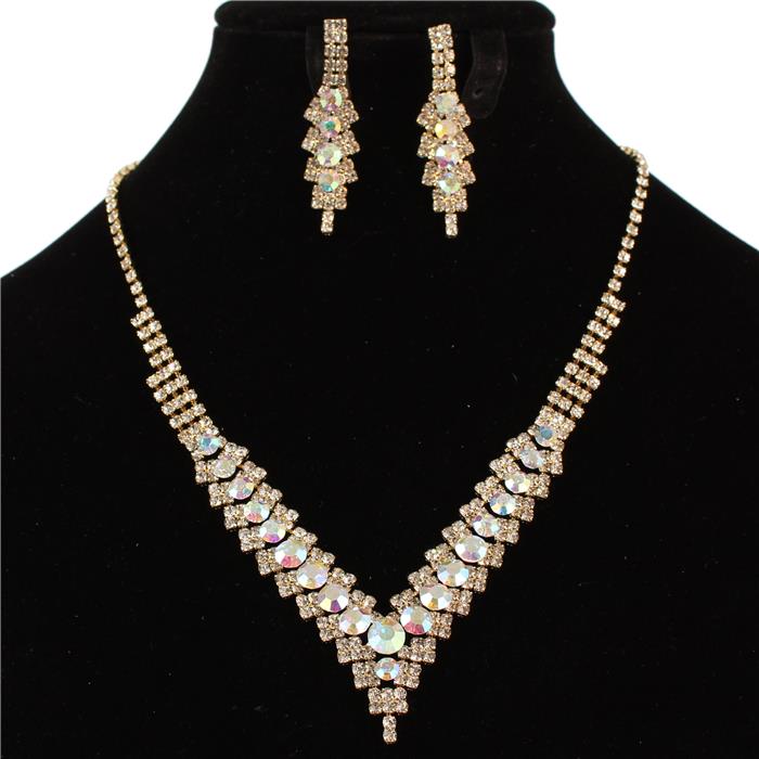 Rhinestone Necklace Set