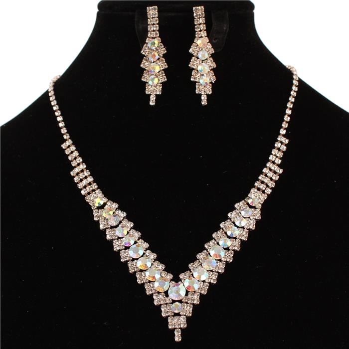 Rhinestone Necklace Set