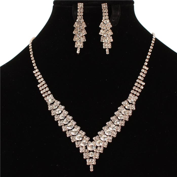 Rhinestone Necklace Set