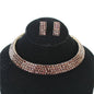 4 Row Rhinestones Choker Set