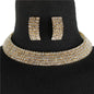 5 Row Rhinestones Choker Set