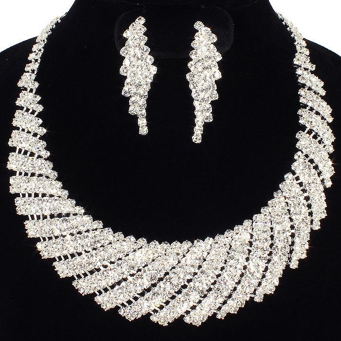 Rhinestone Necklace Set