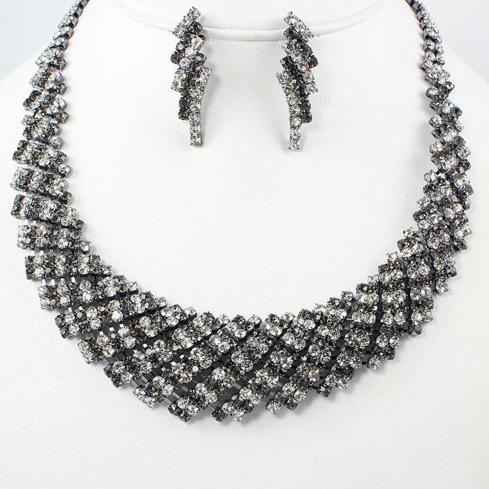 Rhinestone Necklace Set