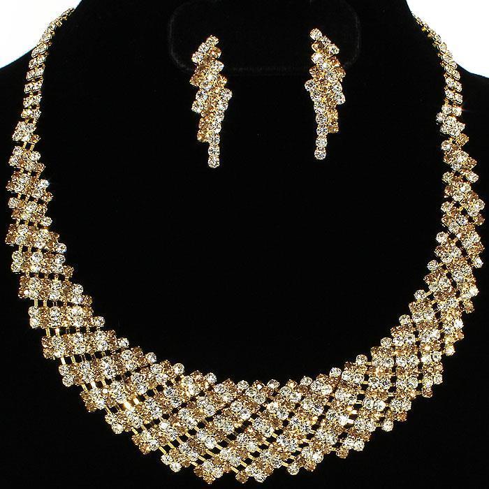 Rhinestone Necklace Set