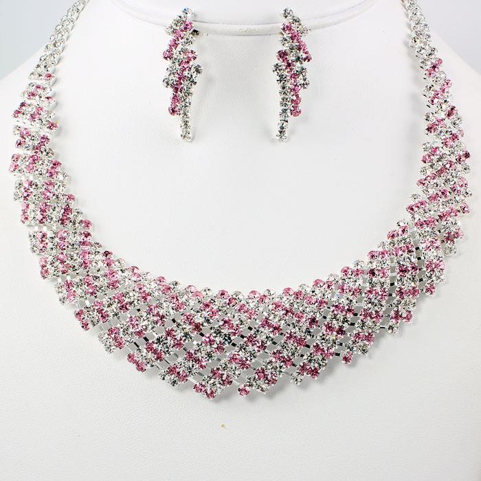 Rhinestone Necklace Set