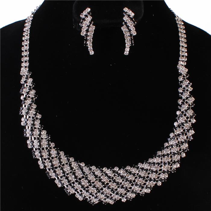 Rhinestone Necklace Set