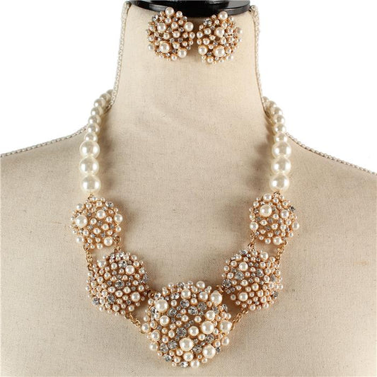 Pearl Round Necklace Set