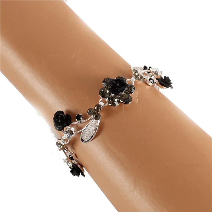 Rhinestones Flower Bracelet