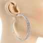 2.5 inch Rhinestone Hoop Earring