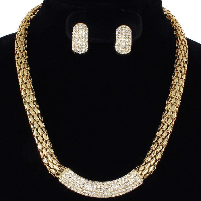 Rhinestone Necklace Set