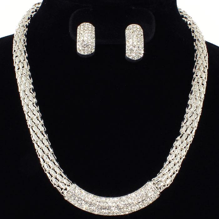 Rhinestone Necklace Set