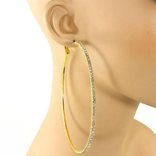 Rhinestone Hoop Earring