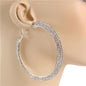 3.4 inch Rhinestone Hoop Earring