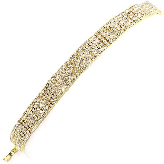 Rhinestone Wave Bracelet