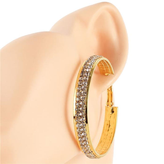 Rhinestone Hoop Earring