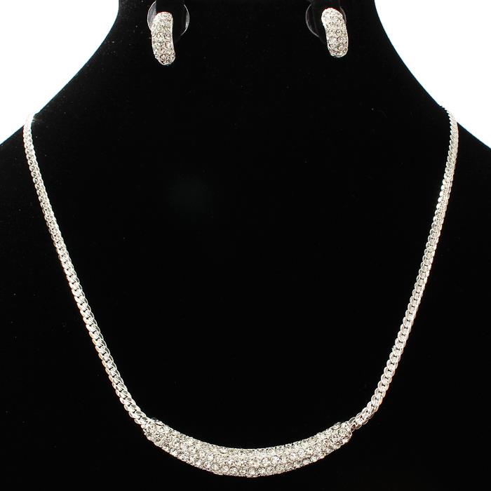 Rhinestone Metal  Necklace Set