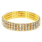 Rhinestone 3 Line Stretch Bracelet