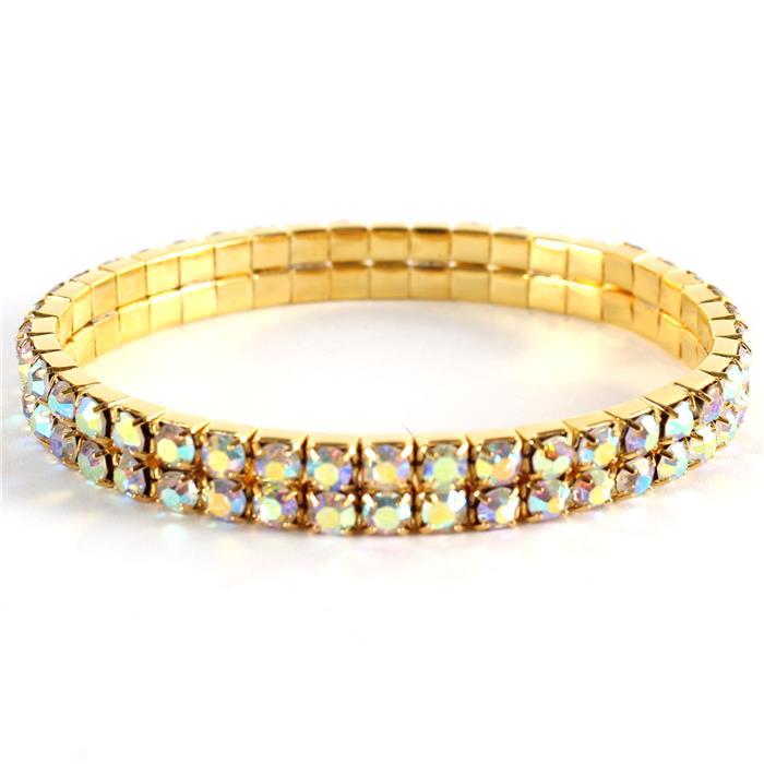 Rhinestone 2 Line Stretch Bracelet