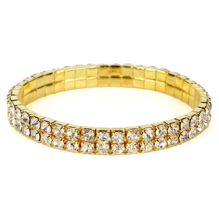 Rhinestone 2 Line Stretch Bracelet