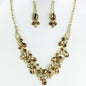 Rhinestones Tear Necklace Set