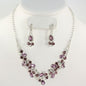 Rhinestones Tear Necklace Set