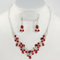 Rhinestones Tear Necklace Set