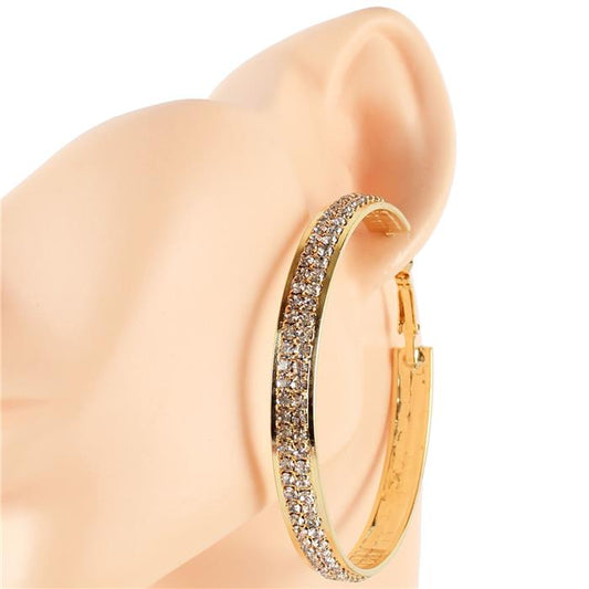 Rhinestone Hoop Earring