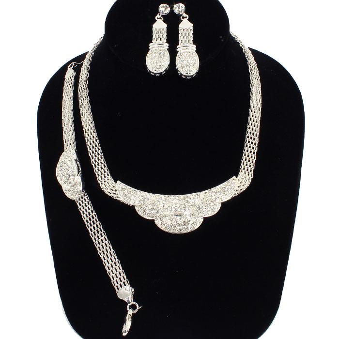 Rhinestone Necklace Set