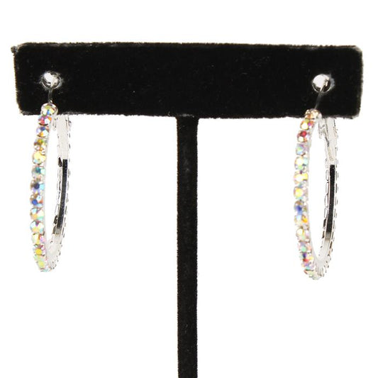 1.25'' Rhinestone Hoop Earring