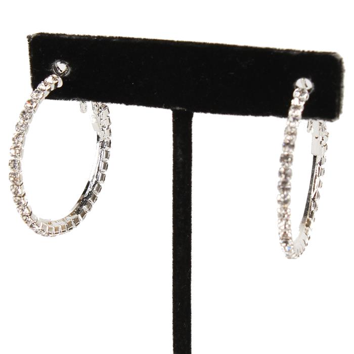 1.25'' Rhinestone Hoop Earring