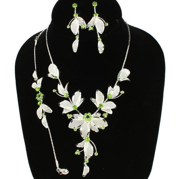 3Pc Rhinestone Necklace Set