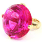 Crystal Chunky Round Shape Stretch Ring