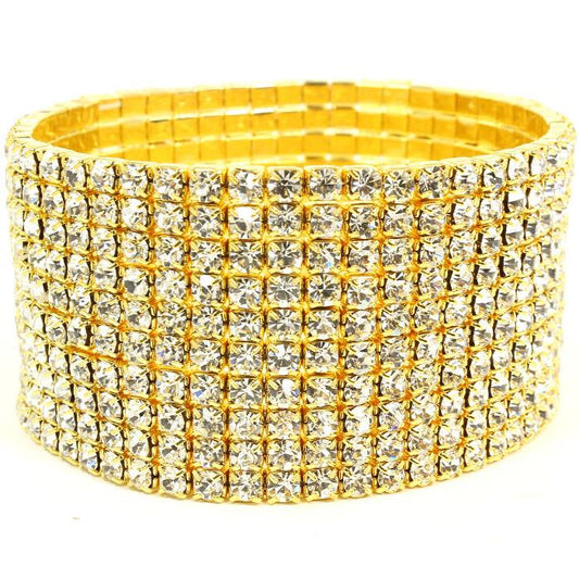 10 Lines Rhinestone Bracelet