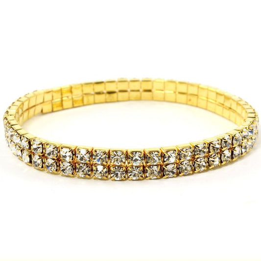 2 Lines Rhinestone Bracelet