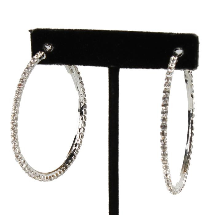 2'' Rhinestone Hoop Earring