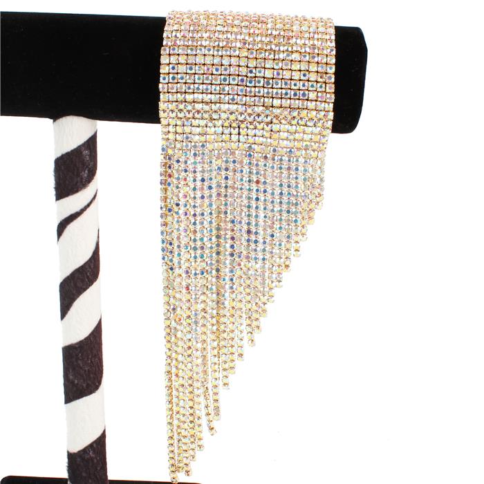 Rhinestone 21Row Cuff Bangle