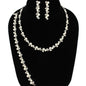 3 Pcs Rhinestone Pearl Necklace Set