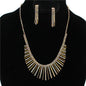 Rhinestone Fringed Necklace Set