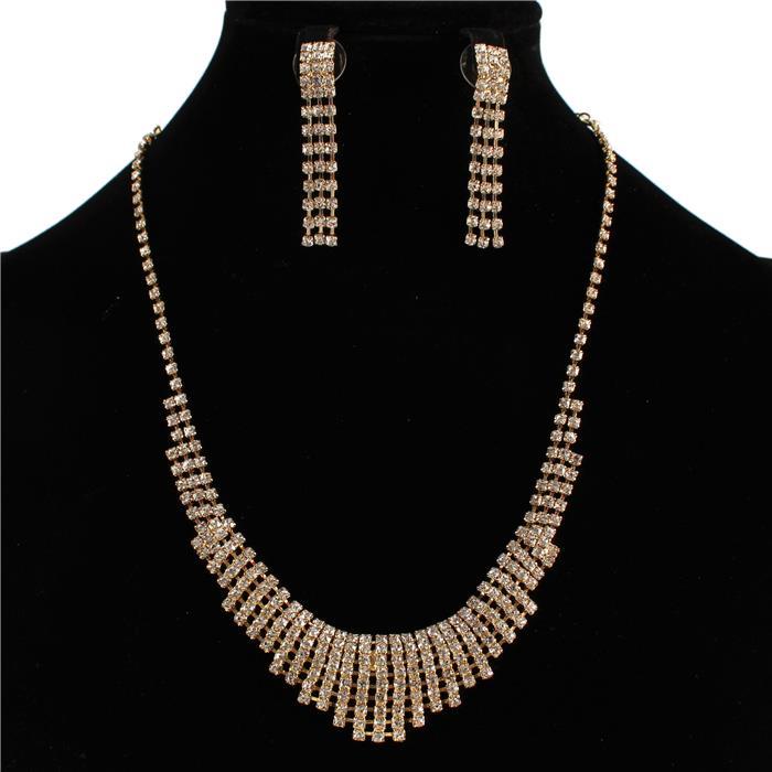 Rhinestone Necklace Set