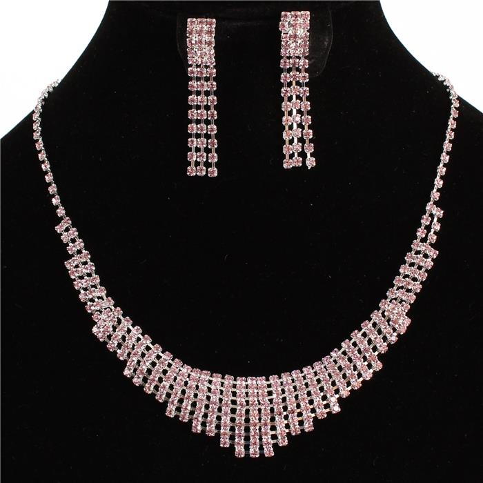 Rhinestone Necklace Set