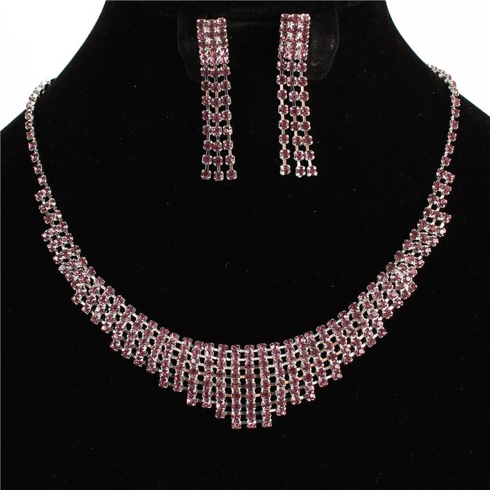 Rhinestone Necklace Set