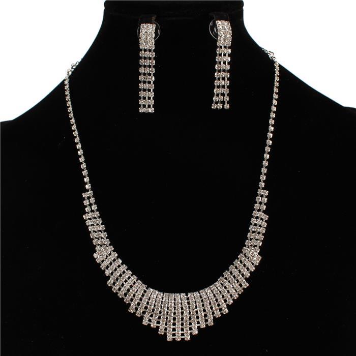 Rhinestone Necklace Set